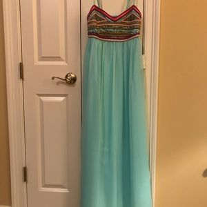 Embellished Chiffon Maxi Dress